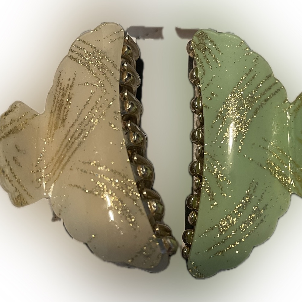 NEW Hair Clips Gold Tint Y2K Big Hair